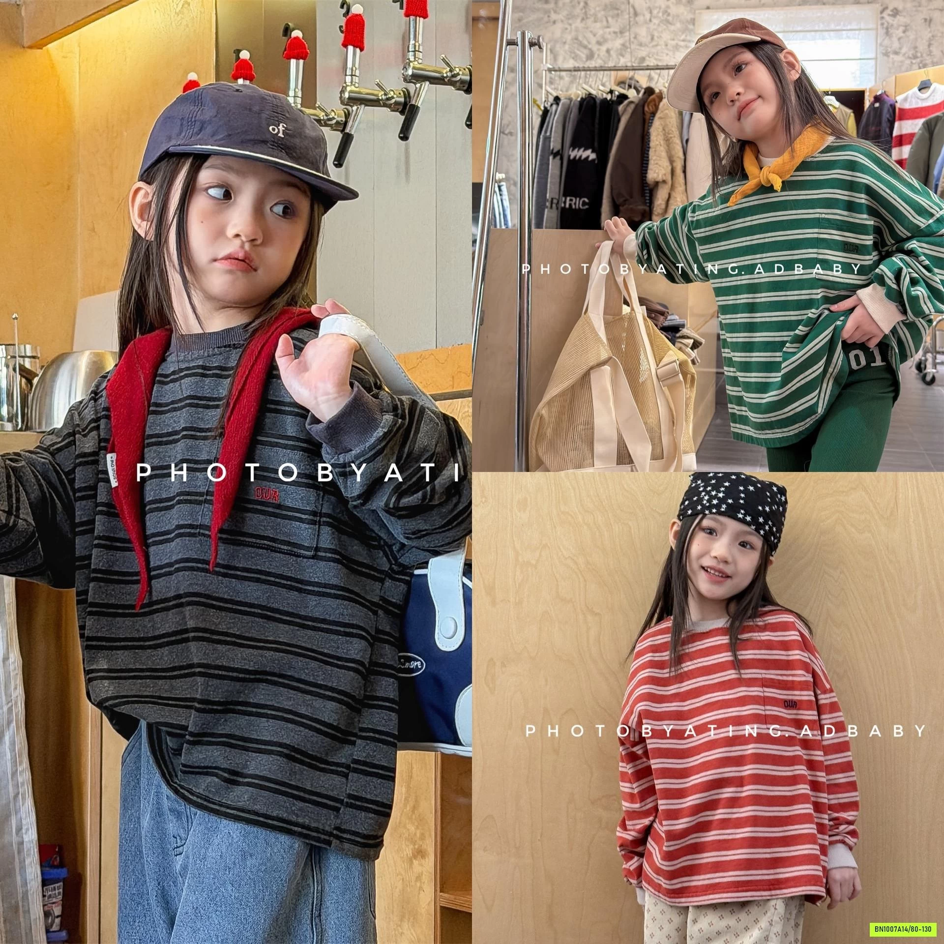 ÁO THUN KẺ TÚI NGỰC 7082 ADBABY