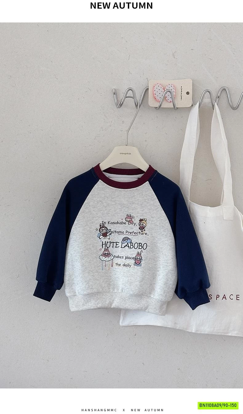 ÁO NỈ LABUBU PHỐI MÀU TAY