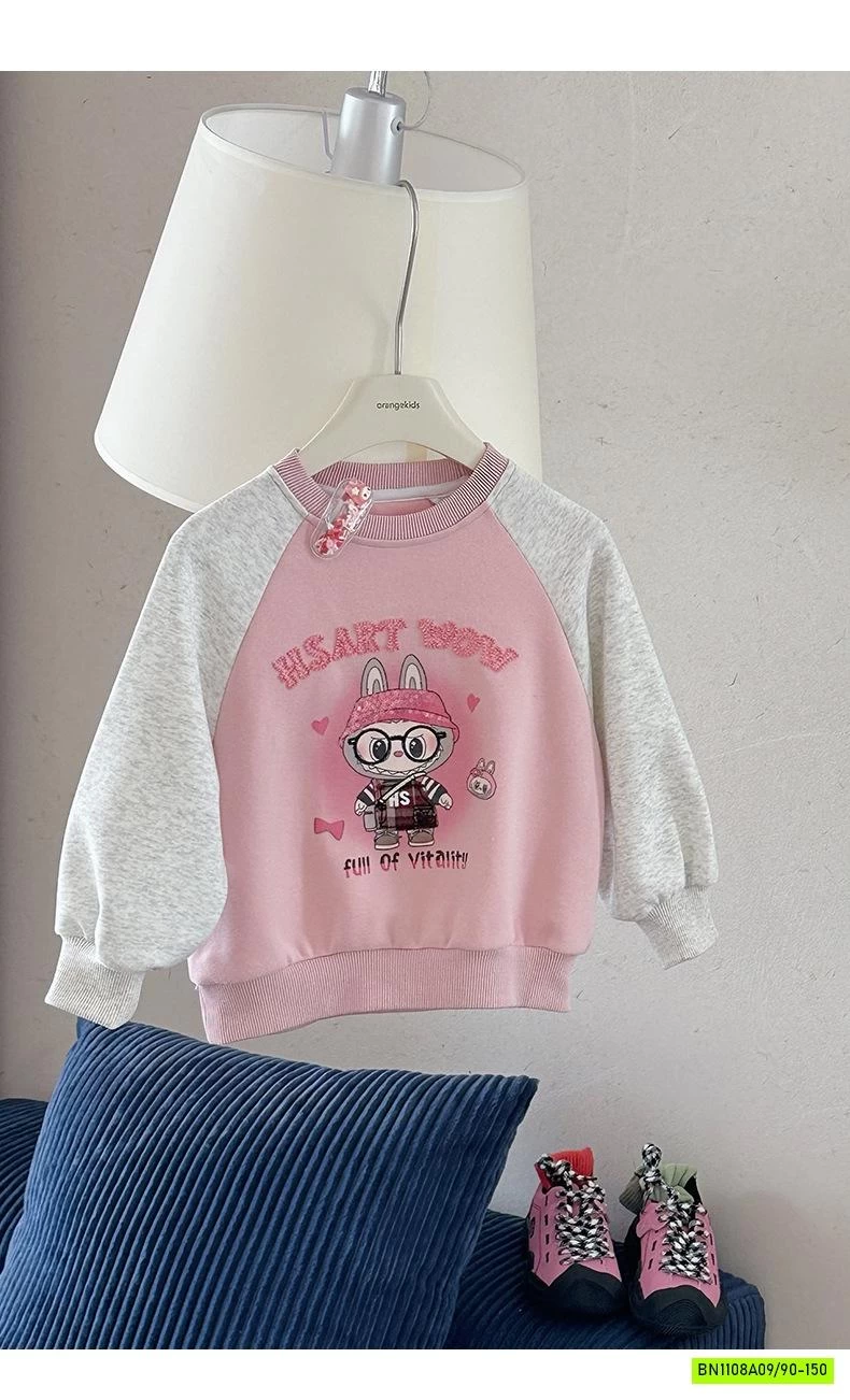 ÁO NỈ LABUBU PHỐI MÀU TAY