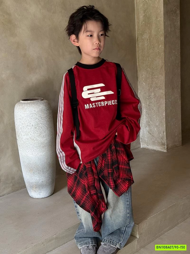 ÁO THUN SỌC VAI IN NỔI