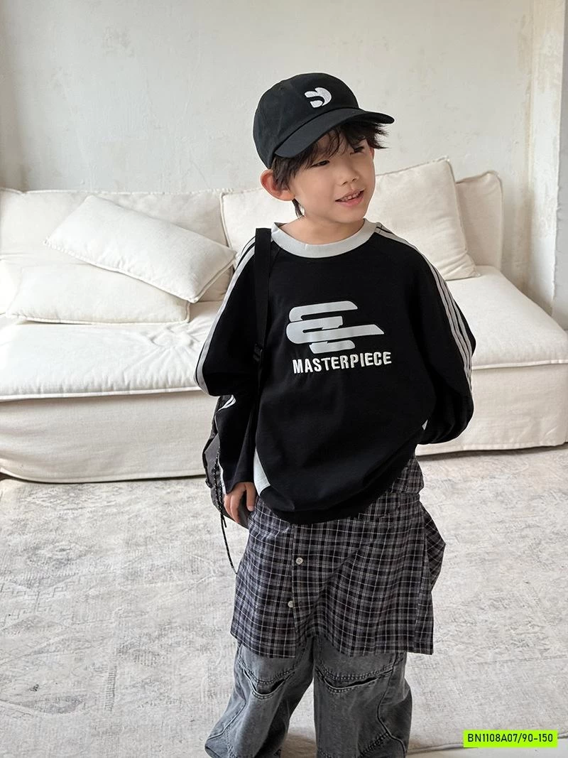 ÁO THUN SỌC VAI IN NỔI