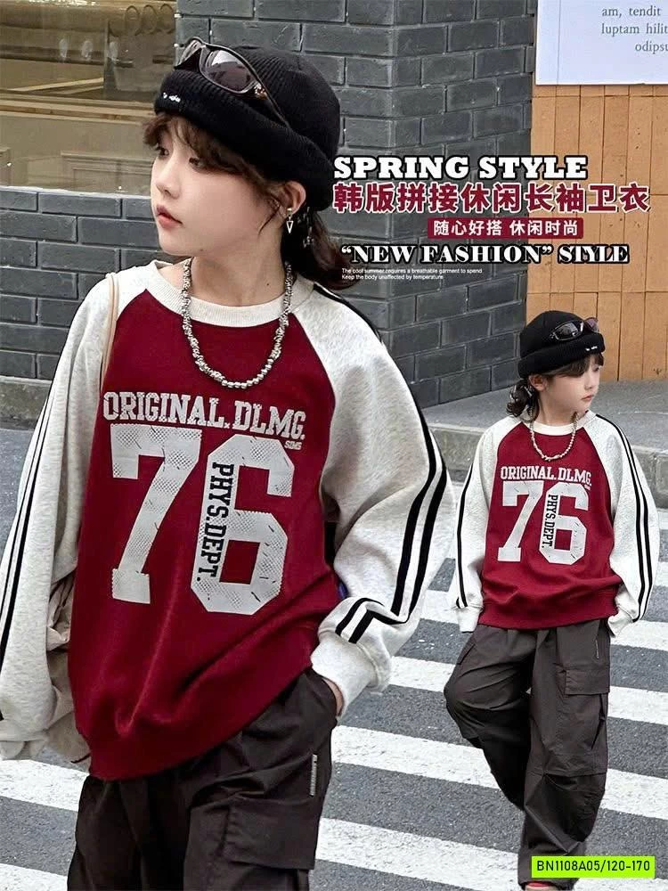 ÁO NỈ PHỐI MÀU TAY SỐ 78 SZ ĐẠI