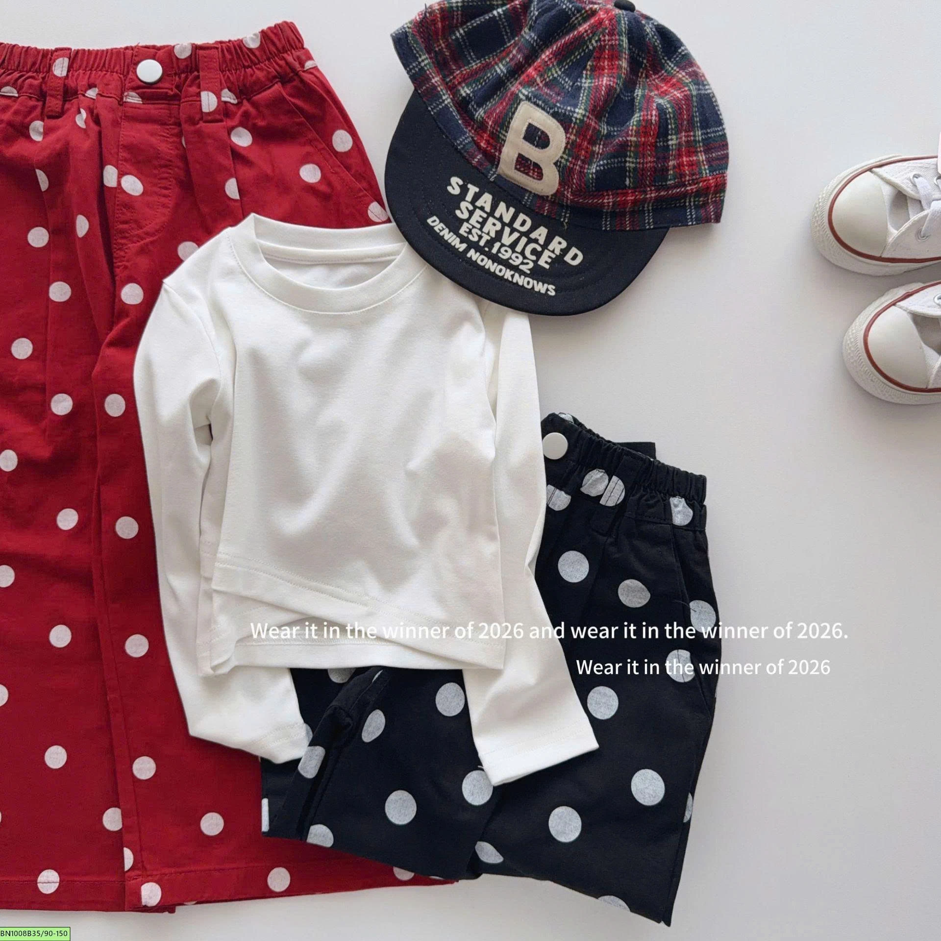 QUẦN CHẤM BI THỜI TRANG T&Qkids