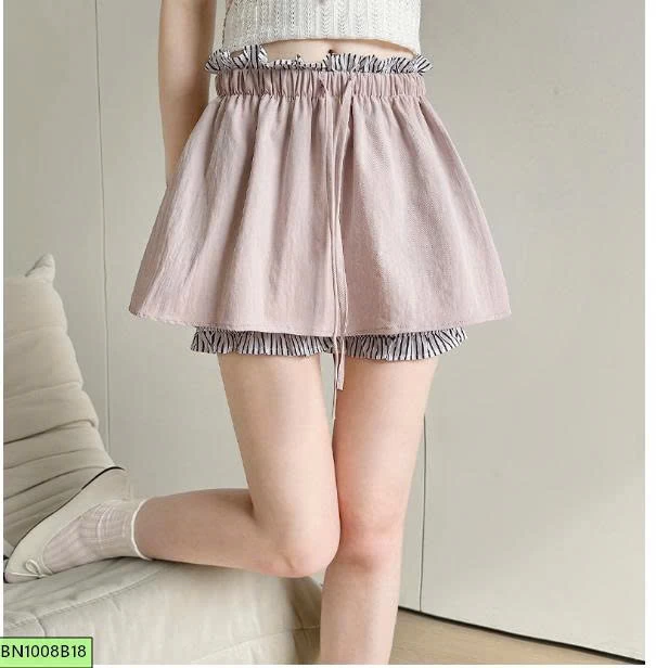 CHÂN VÁY MIDI GIẢ HAI LỚP