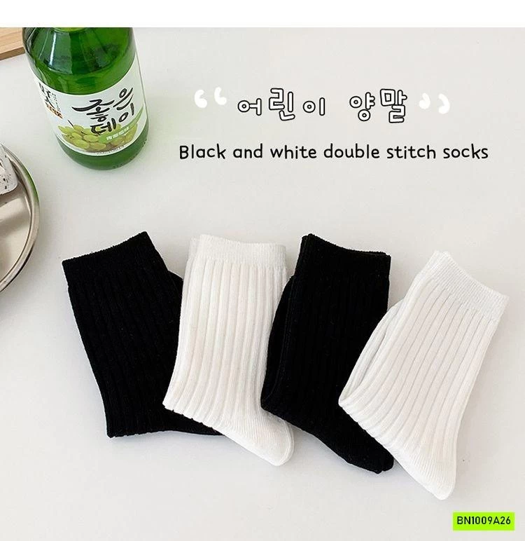 SÉT 4 ĐÔI TẤT CAO CỔ TRƠN MÀU