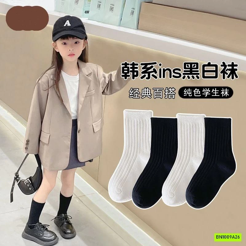 SÉT 4 ĐÔI TẤT CAO CỔ TRƠN MÀU