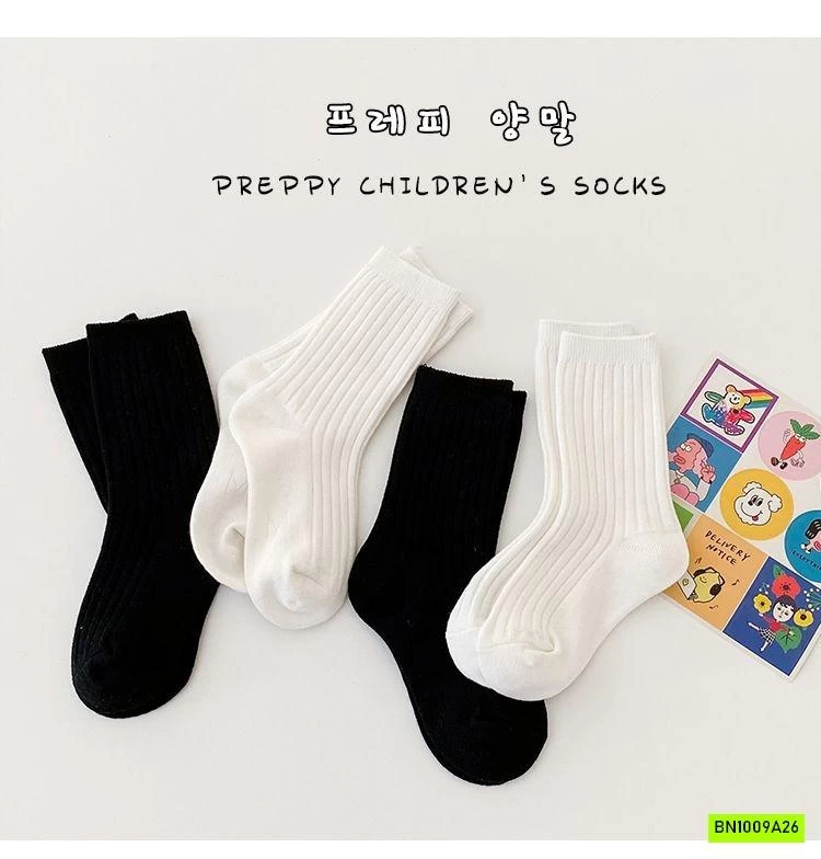 SÉT 4 ĐÔI TẤT CAO CỔ TRƠN MÀU