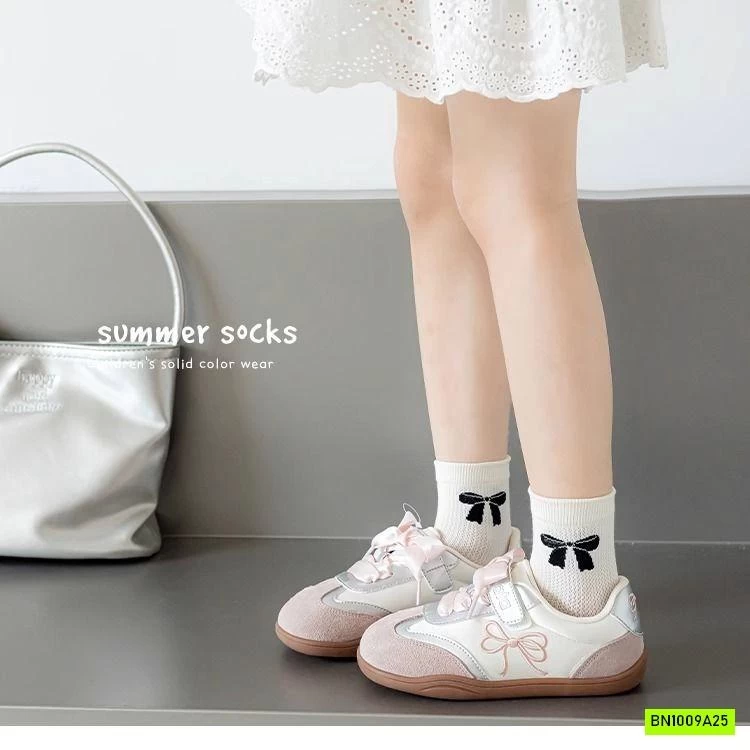 SÉT 5 ĐÔI TẤT LƯỚI NƠ BÉ GÁI