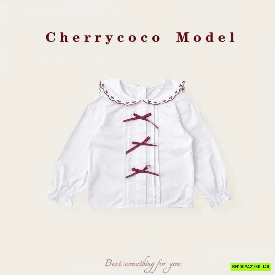 SÉT NỮ SINH TRẮNG ĐỎ CHERRYOCO