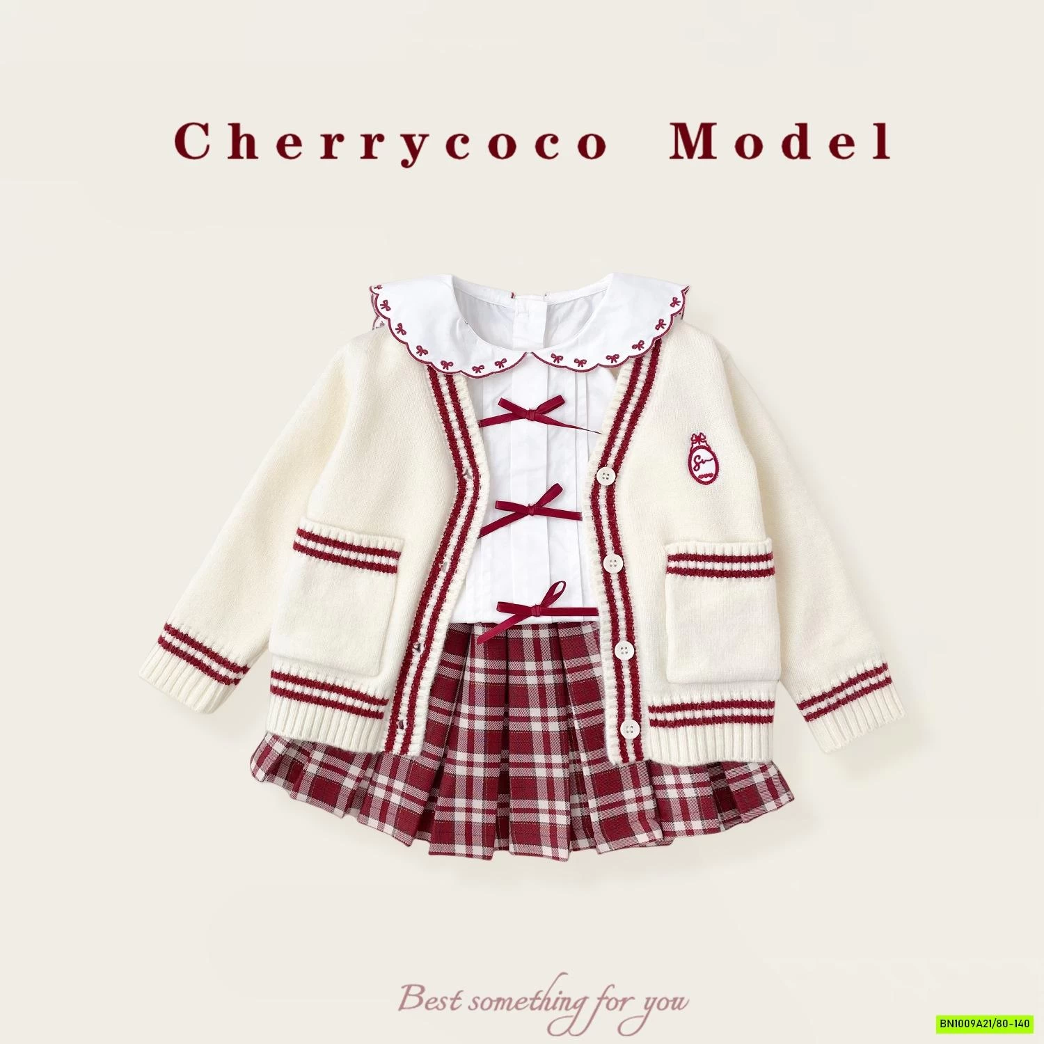 SÉT NỮ SINH TRẮNG ĐỎ CHERRYOCO