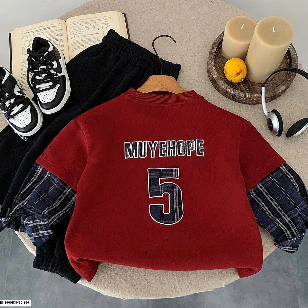 ÁO NỎ ĐỎ SỐ 5 TAY NỐI