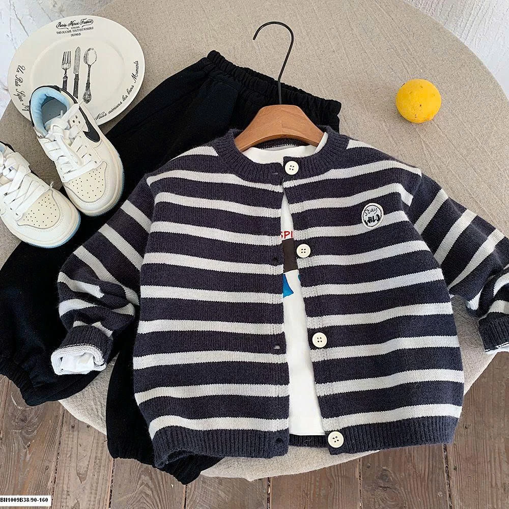 ÁO LEN KẺ NGANG LOGO NGỰC