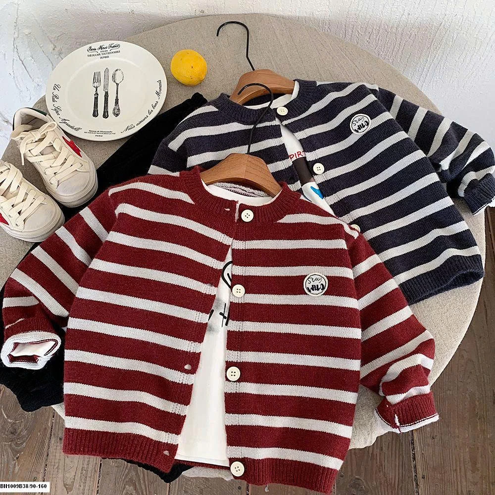 ÁO LEN KẺ NGANG LOGO NGỰC