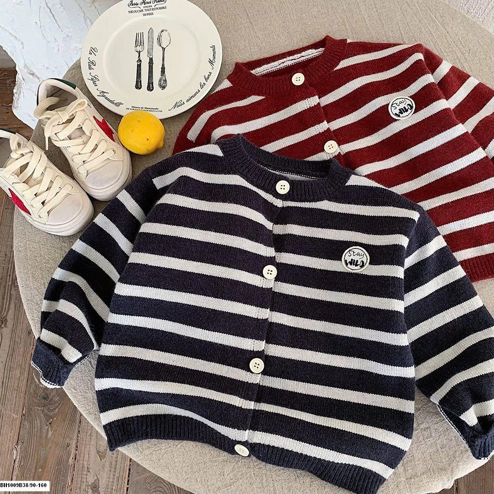 ÁO LEN KẺ NGANG LOGO NGỰC