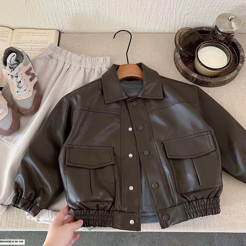 ÁO KHOÁC DA PU BOMBER