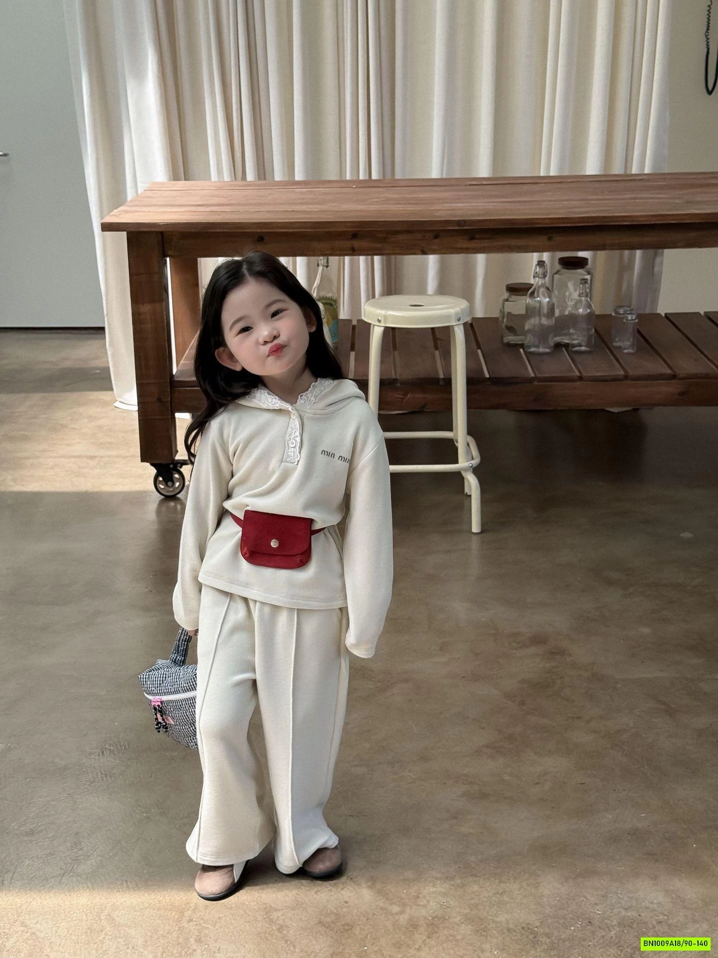 BỘ NỈ QUẦN SUÔNG PHỐI REN