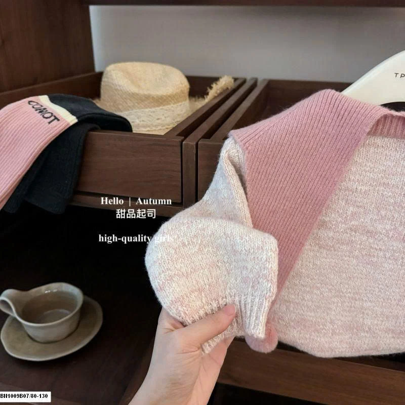 SET ÁO LEN HỒNG MIX QUẦN LEGGING