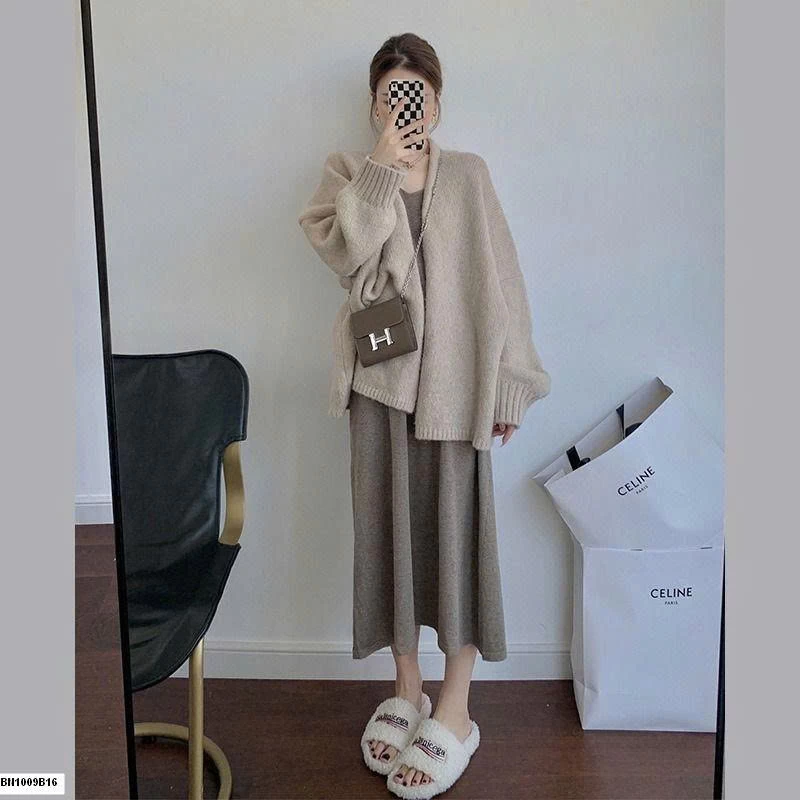 KHOÁC LEN LÔNG THỎ DÁNG ĐAI