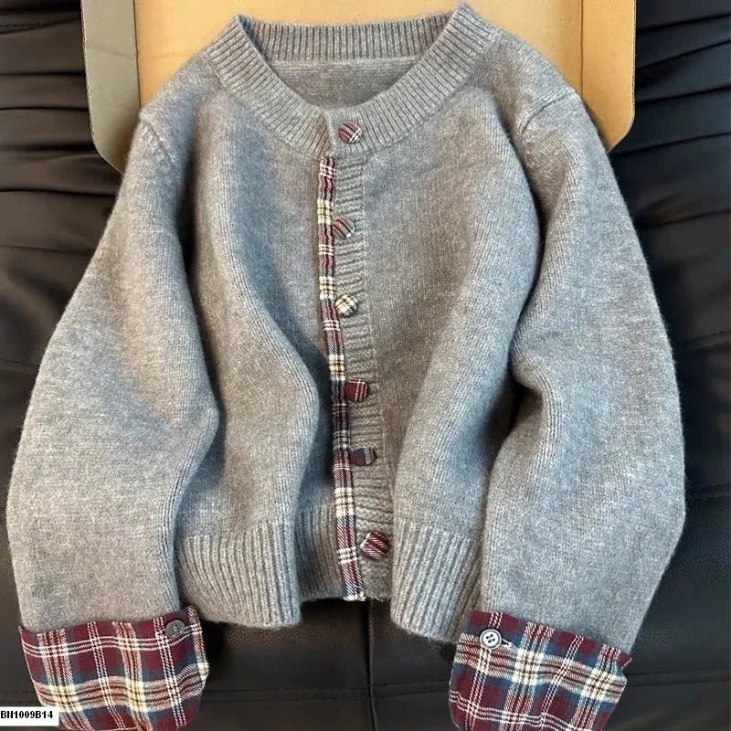 ÁO LEN PHỐI TAY CARO