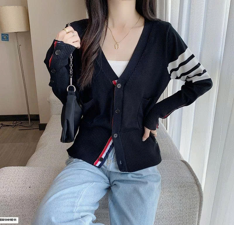 CARDIGAN DỆT KIM 4 SỌC