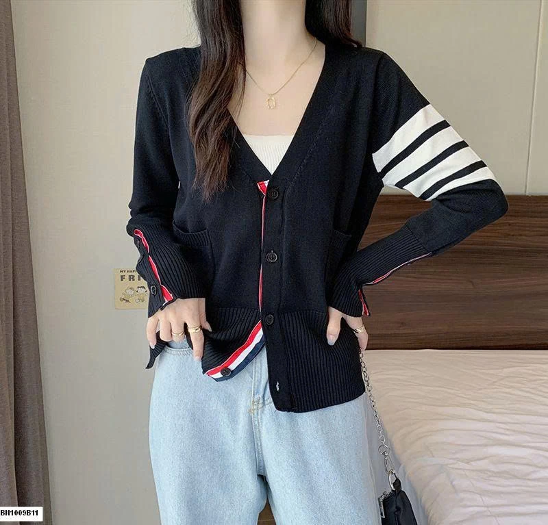 CARDIGAN DỆT KIM 4 SỌC