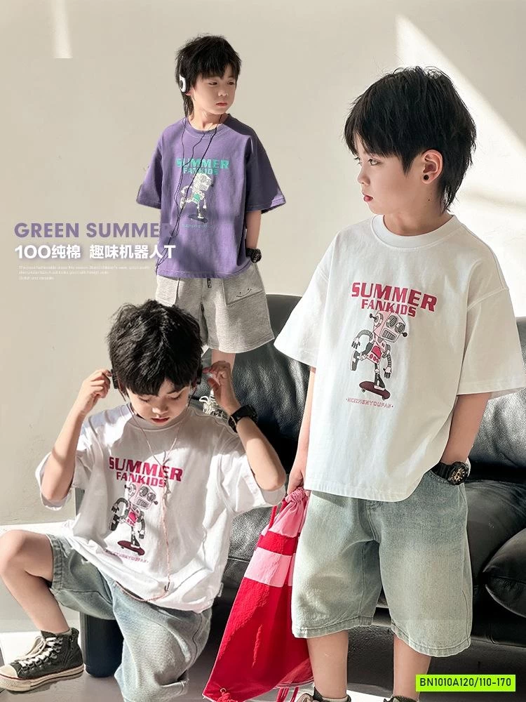 ÁO THUN NGẮN TAY IN HÌNH NGƯỜI MÁY