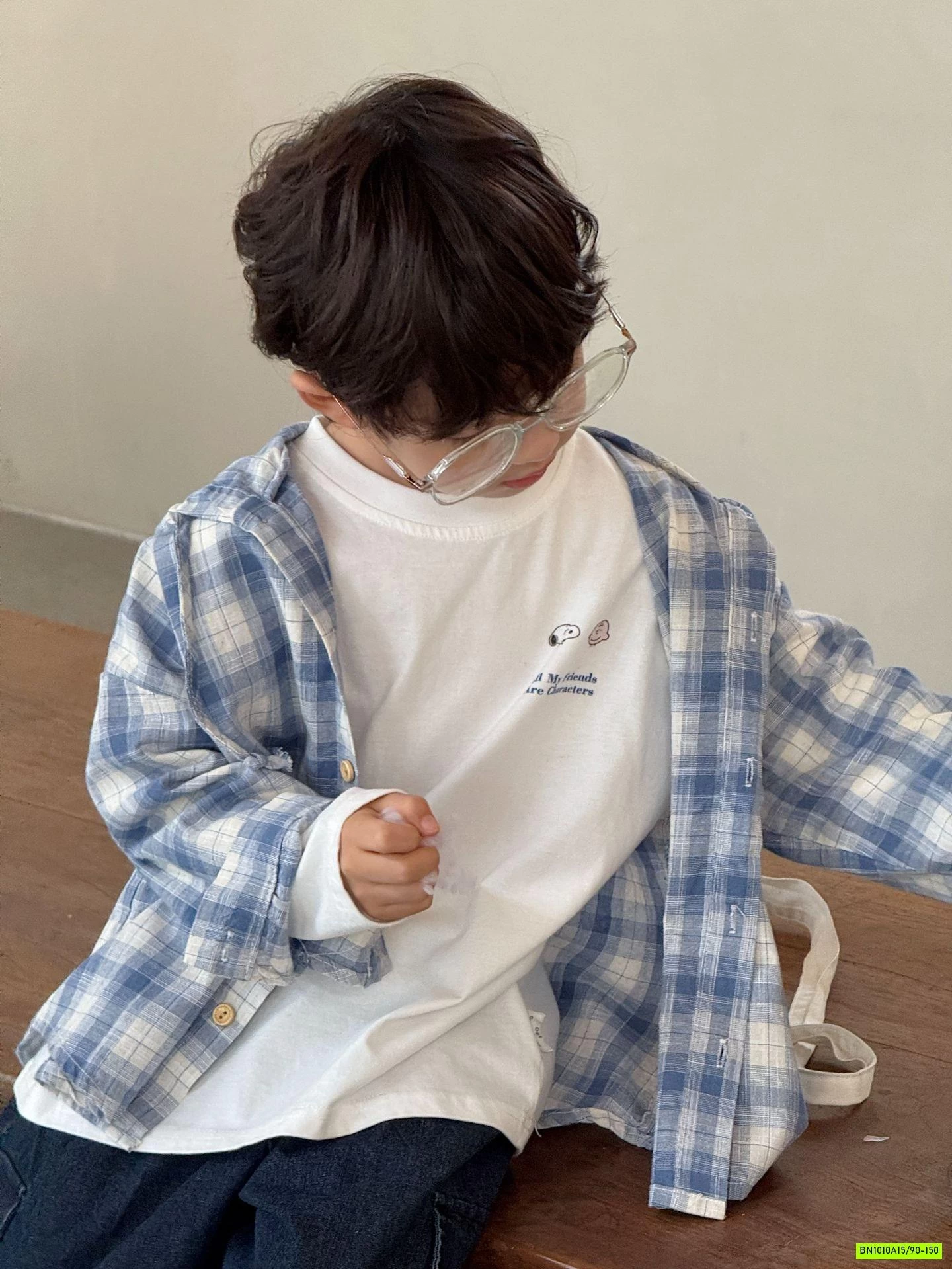 KHOÁC SƠ MI CARO XANH LIỀN MŨ