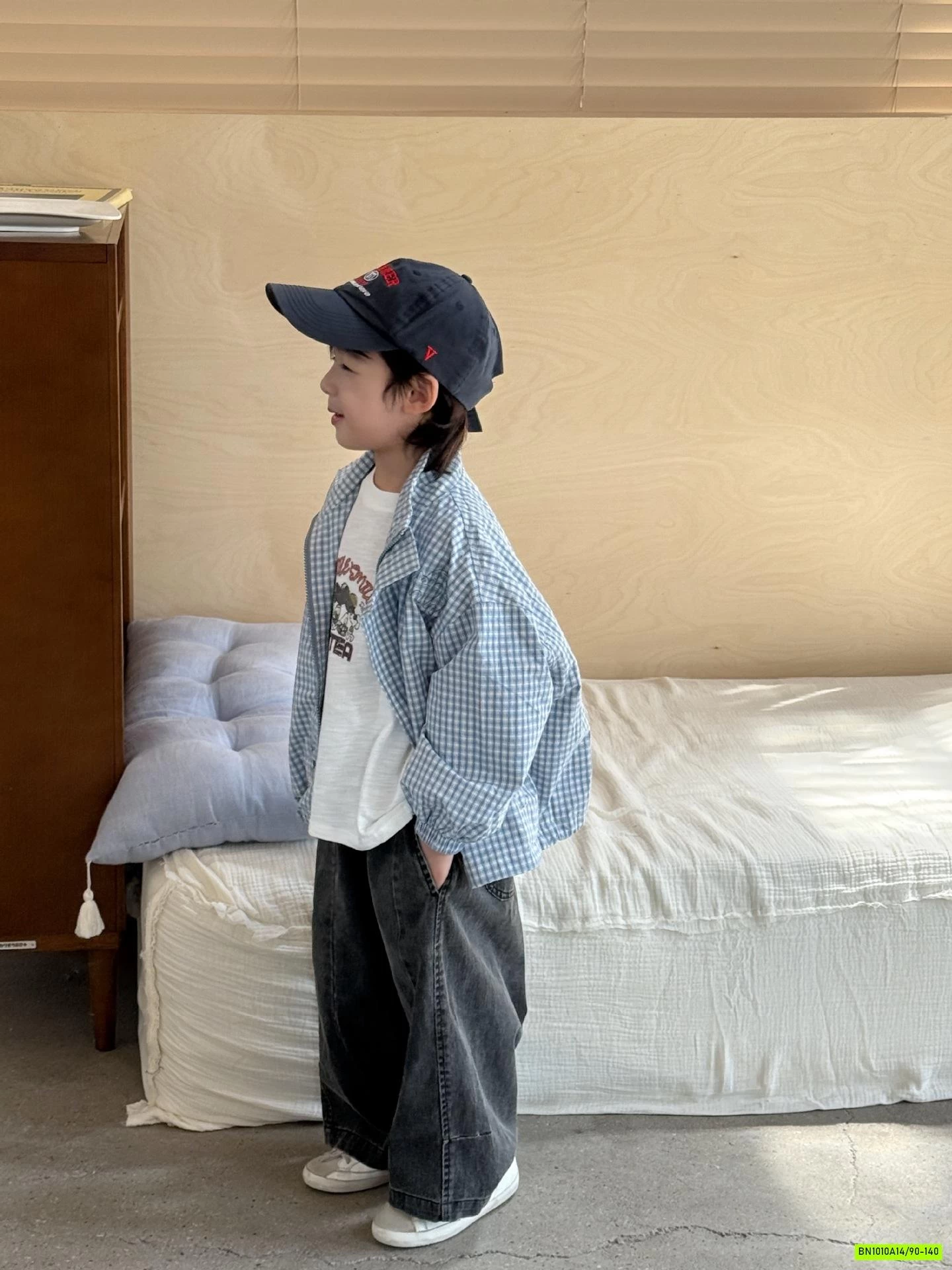 KHOÁC GIÓ CARO XANH