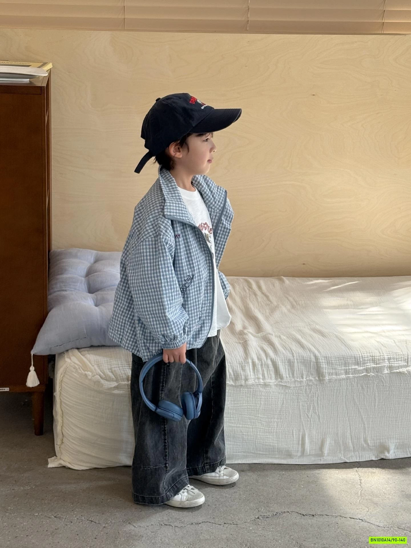 KHOÁC GIÓ CARO XANH