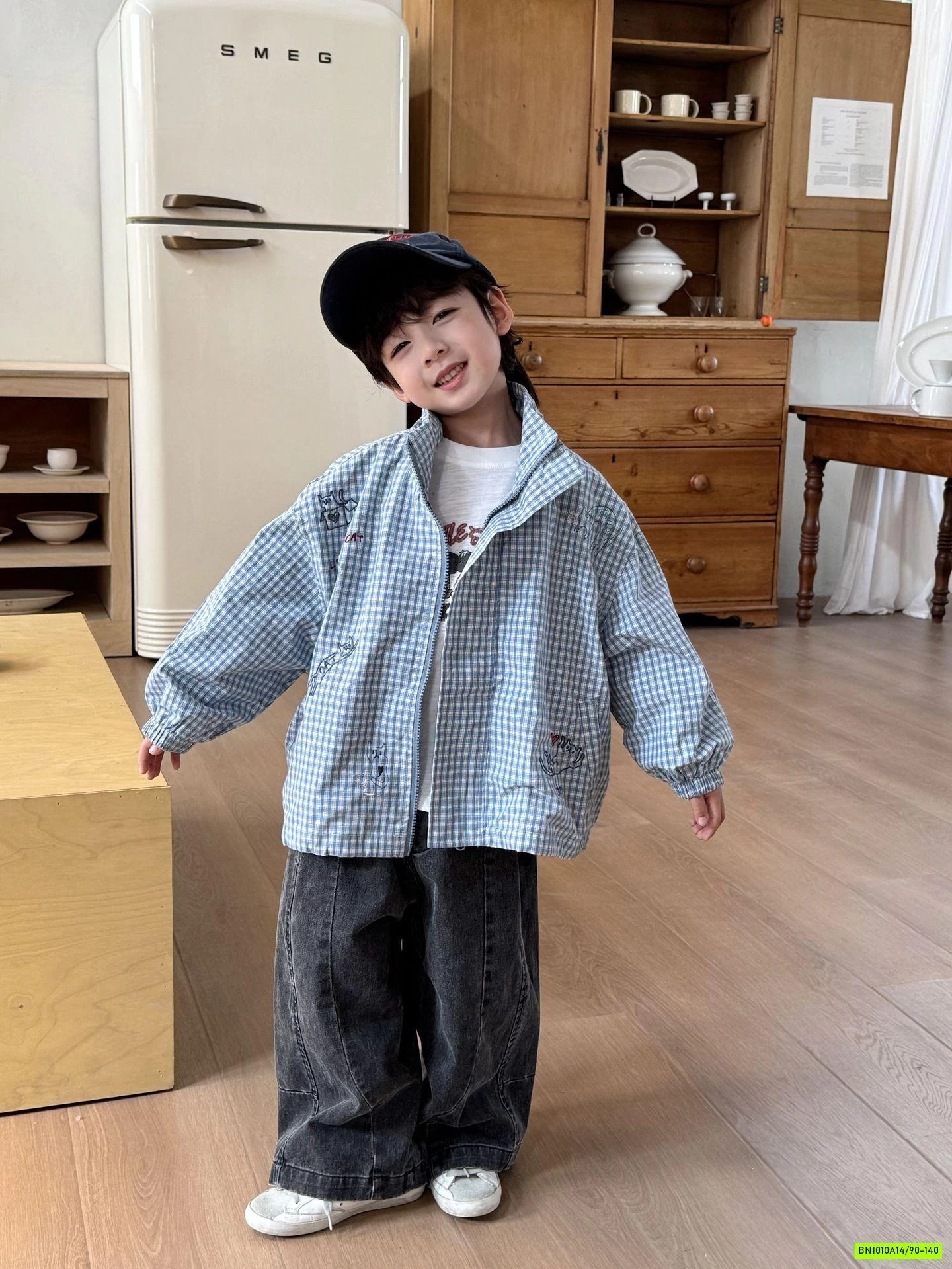 KHOÁC GIÓ CARO XANH