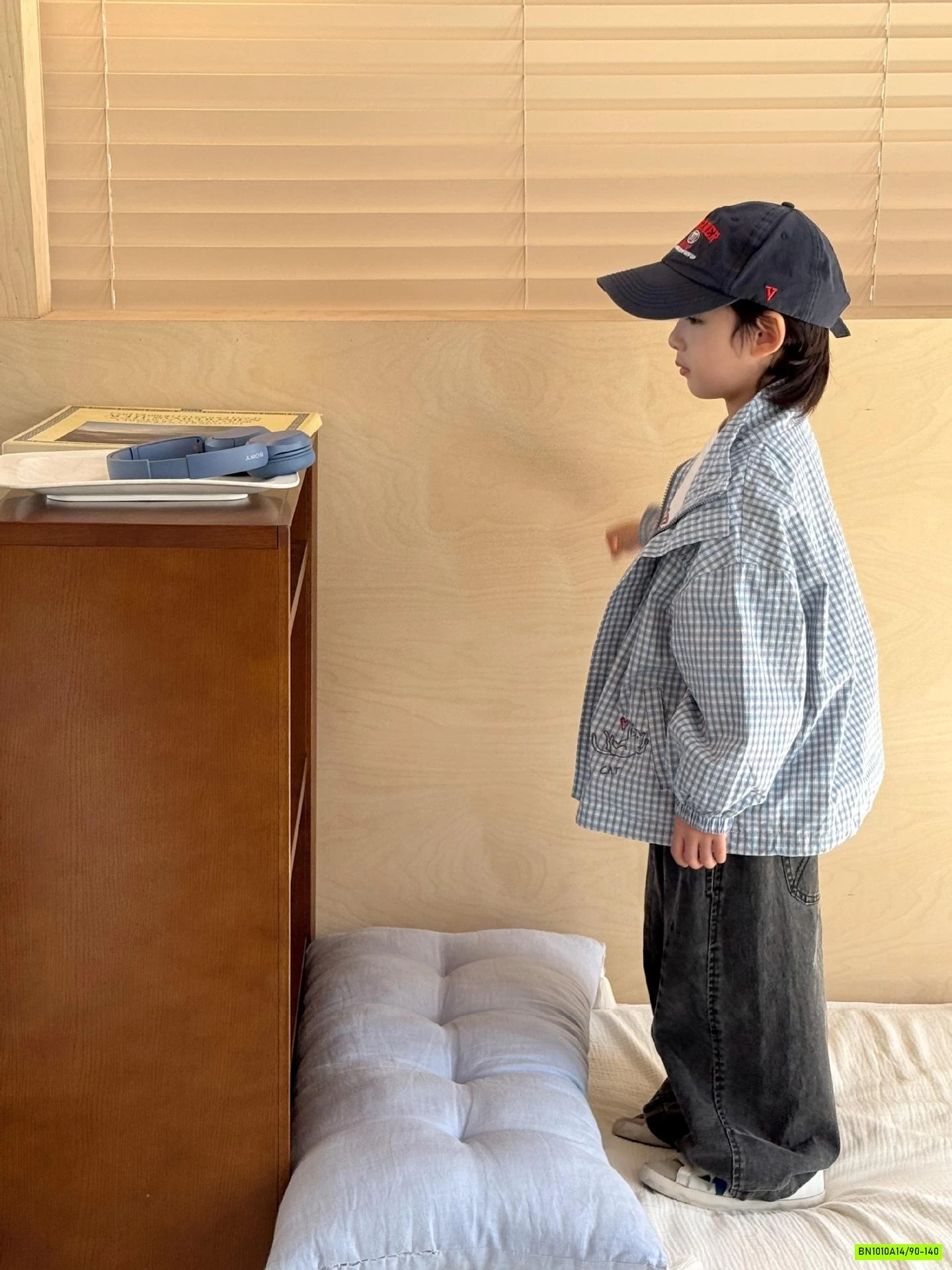 KHOÁC GIÓ CARO XANH