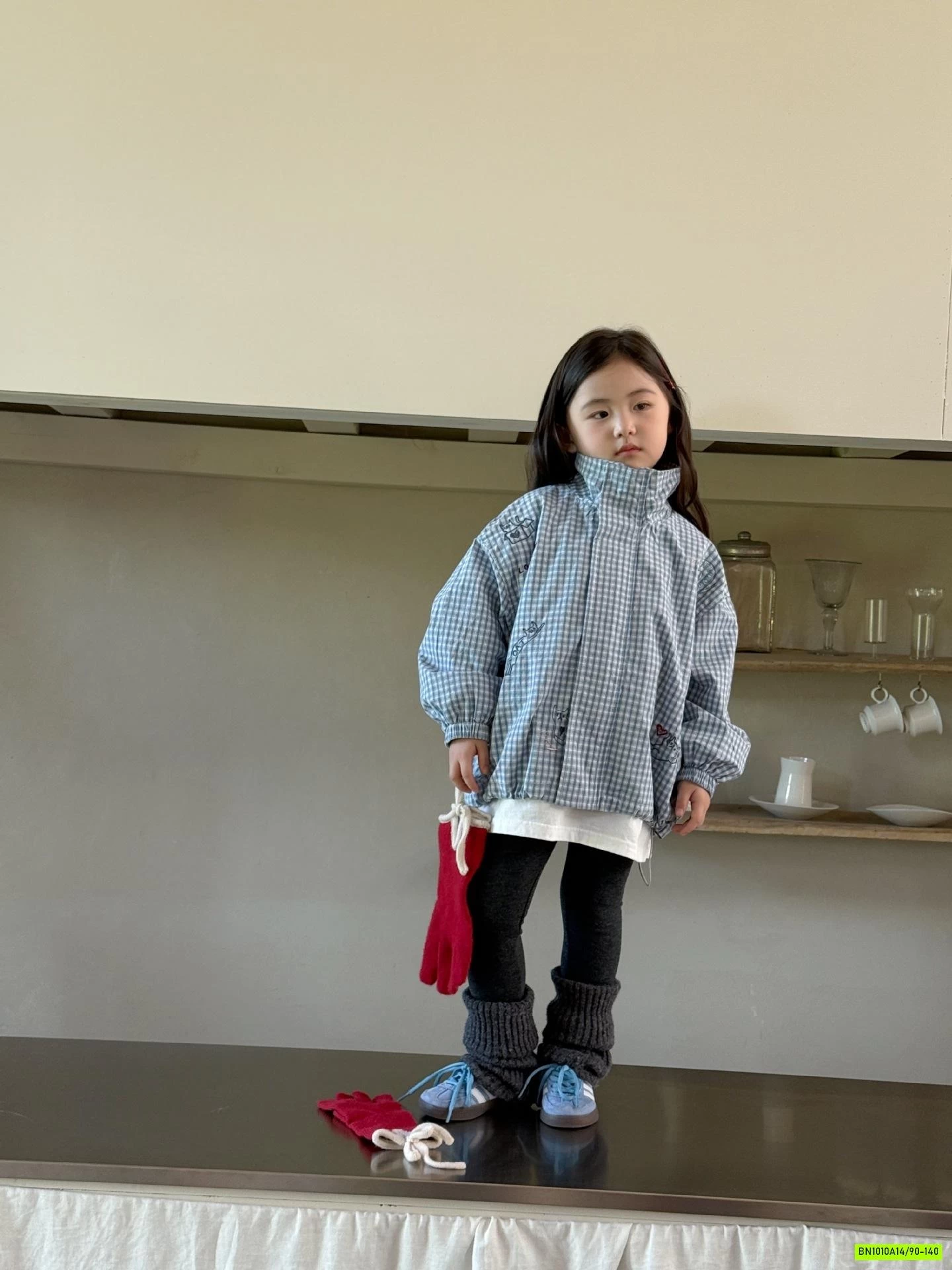 KHOÁC GIÓ CARO XANH