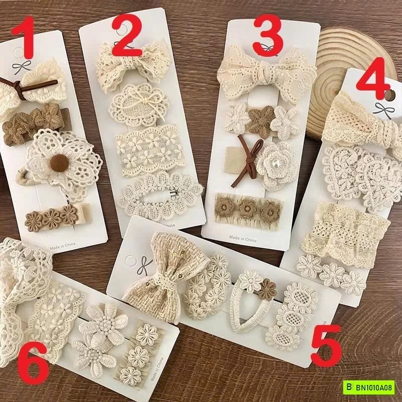 SET 4 KẸP TÓC REN TIỂU THƯ