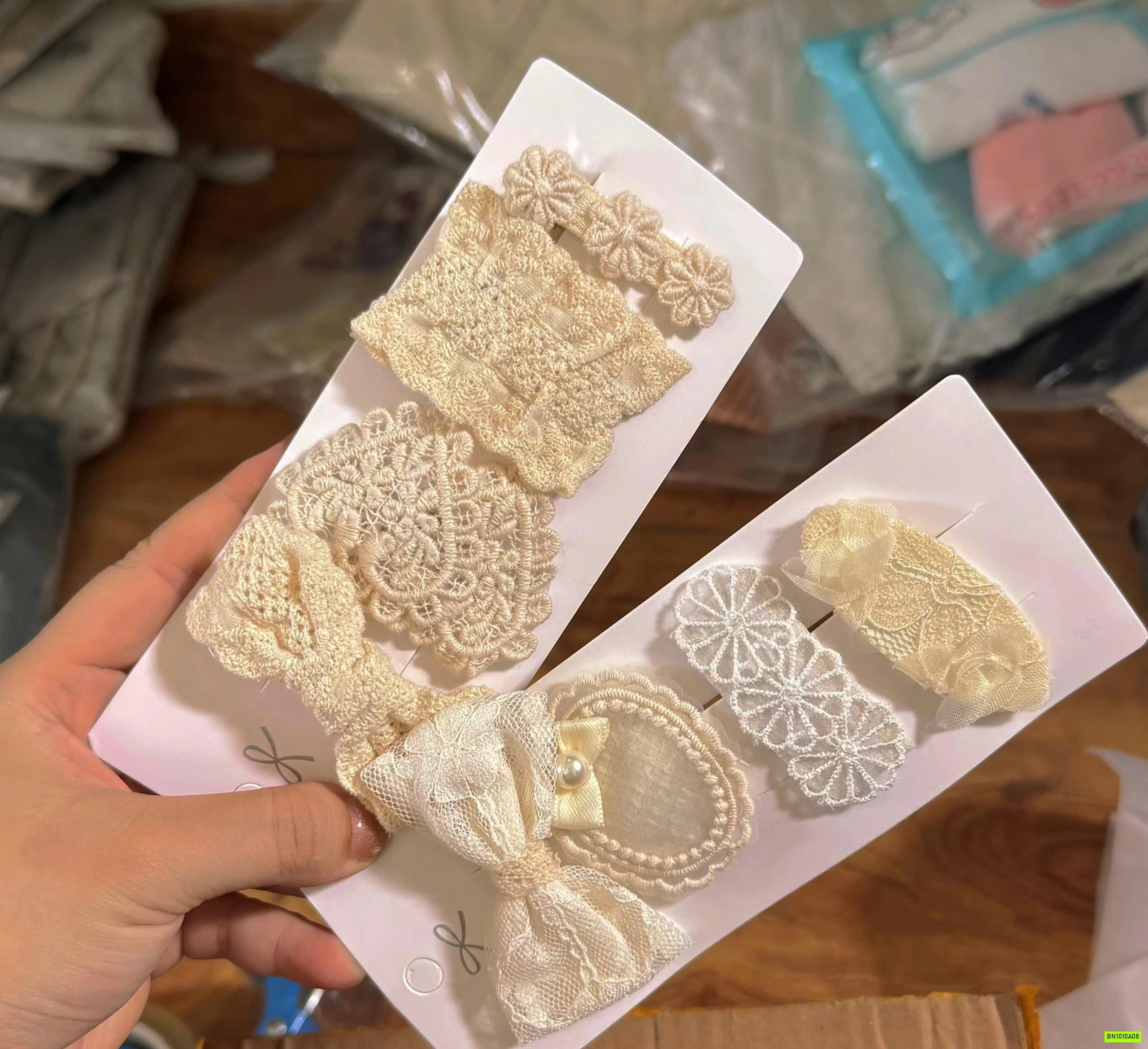 SET 4 KẸP TÓC REN TIỂU THƯ