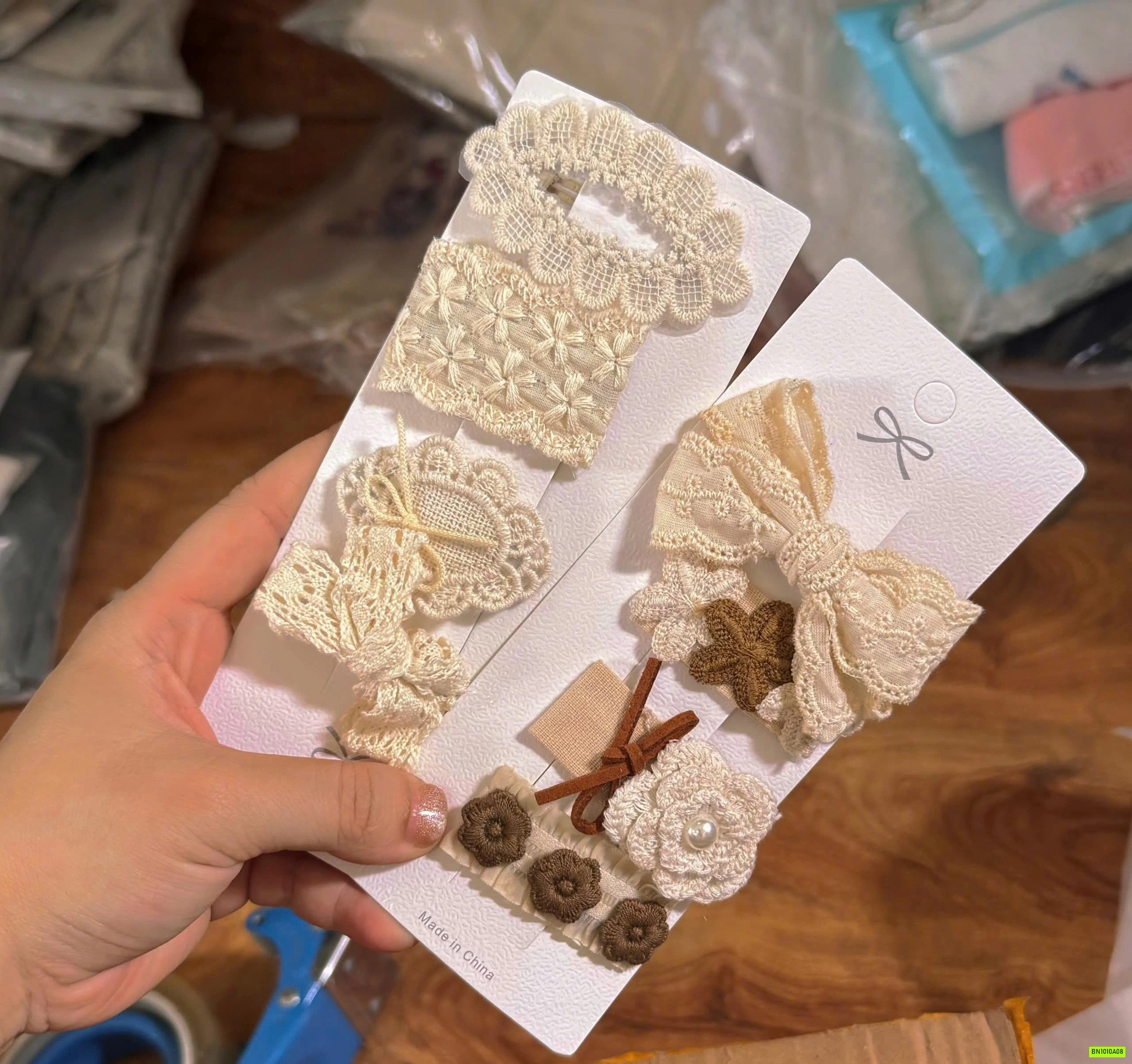 SET 4 KẸP TÓC REN TIỂU THƯ