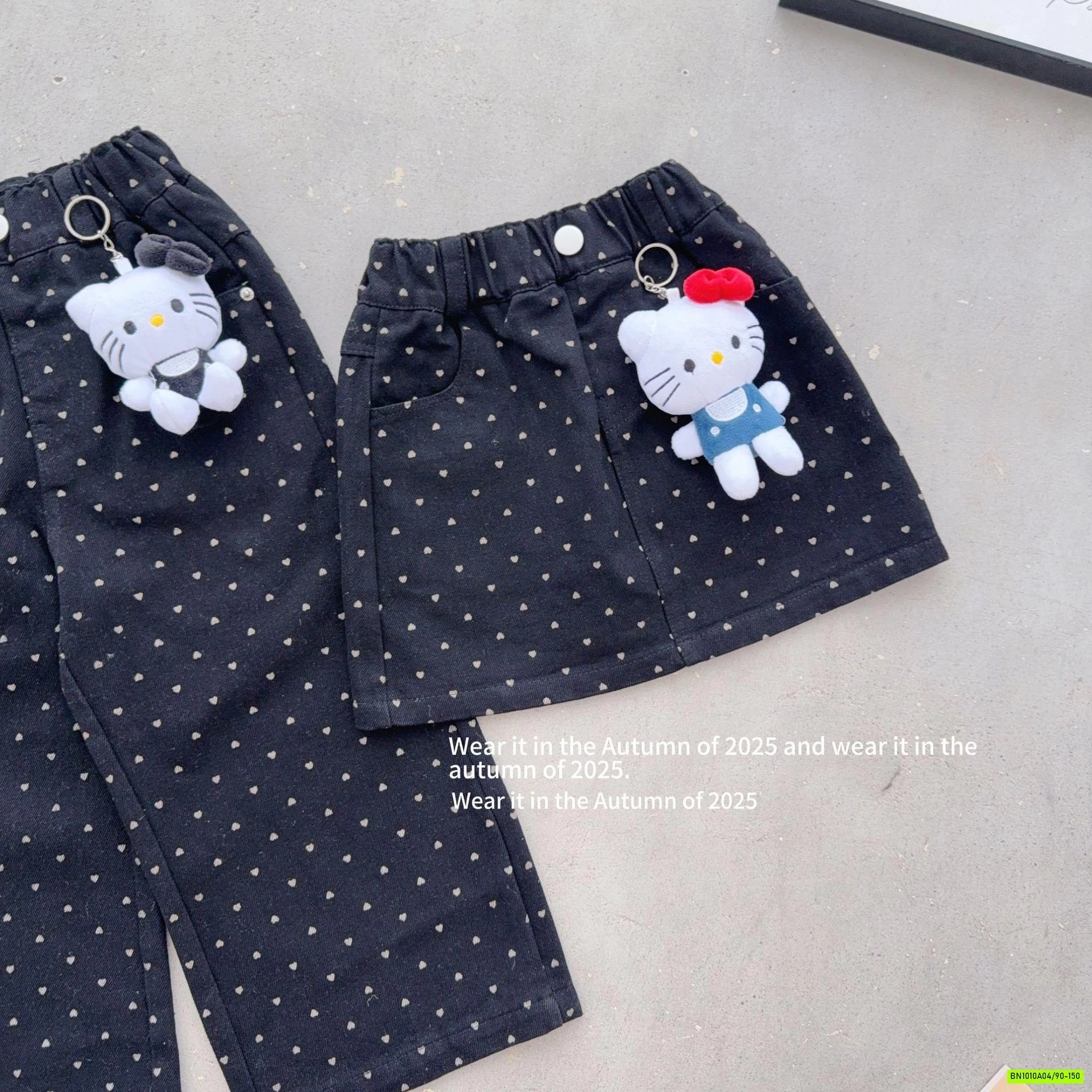 BỘ ĐÔI QUẦN CHÂN VÁY CHẤM BI T&QKIDS