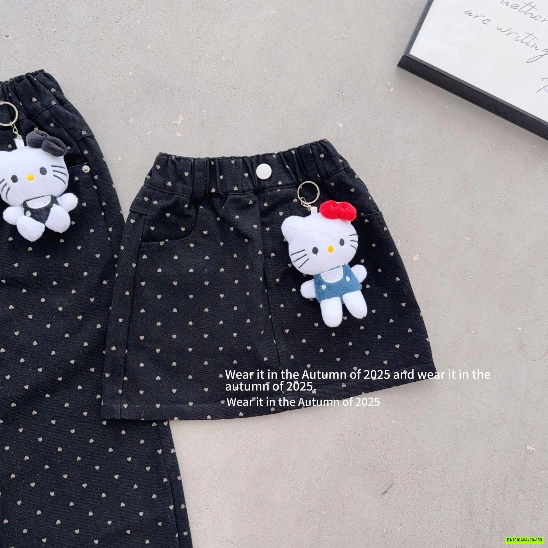 BỘ ĐÔI QUẦN CHÂN VÁY CHẤM BI T&QKIDS