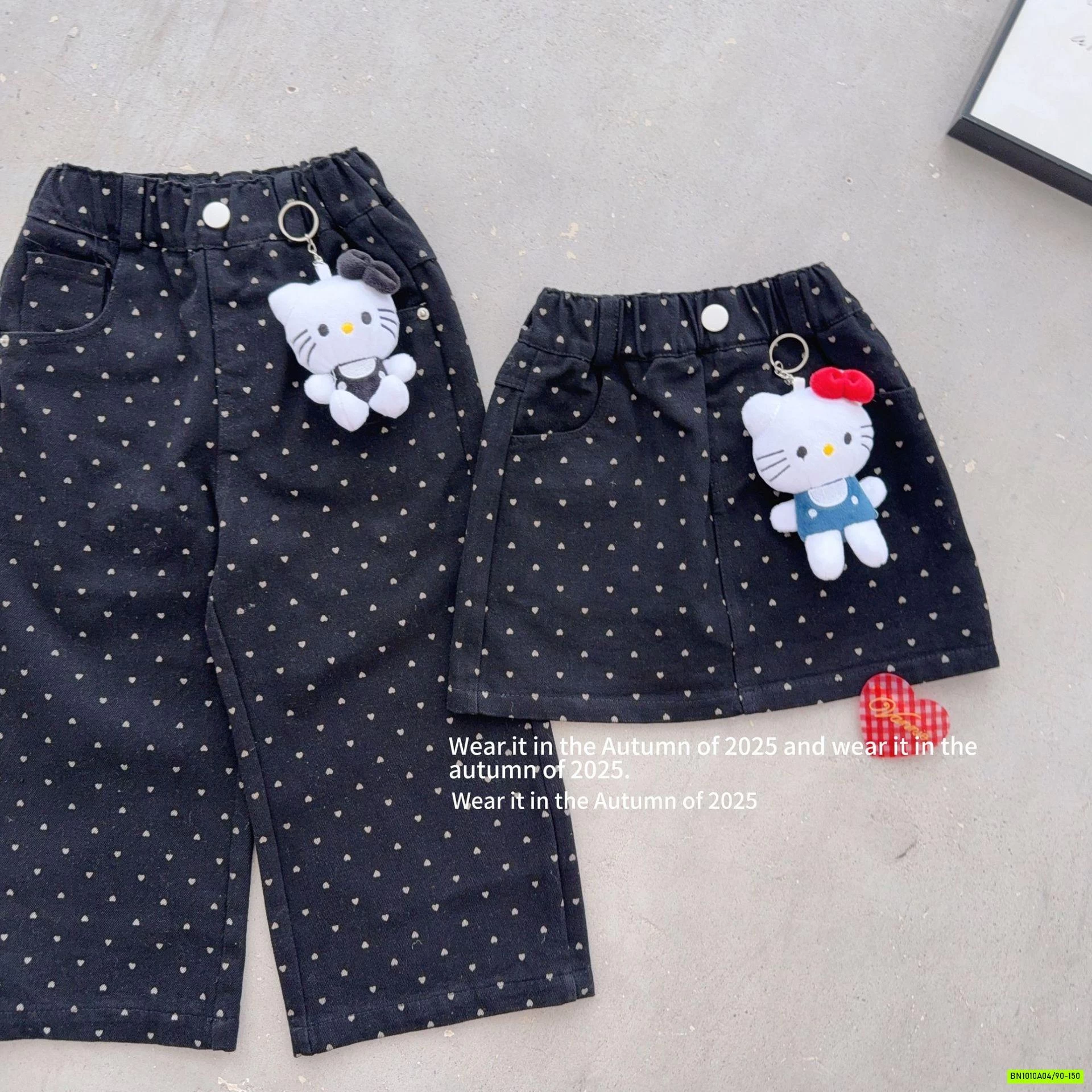 BỘ ĐÔI QUẦN CHÂN VÁY CHẤM BI T&QKIDS