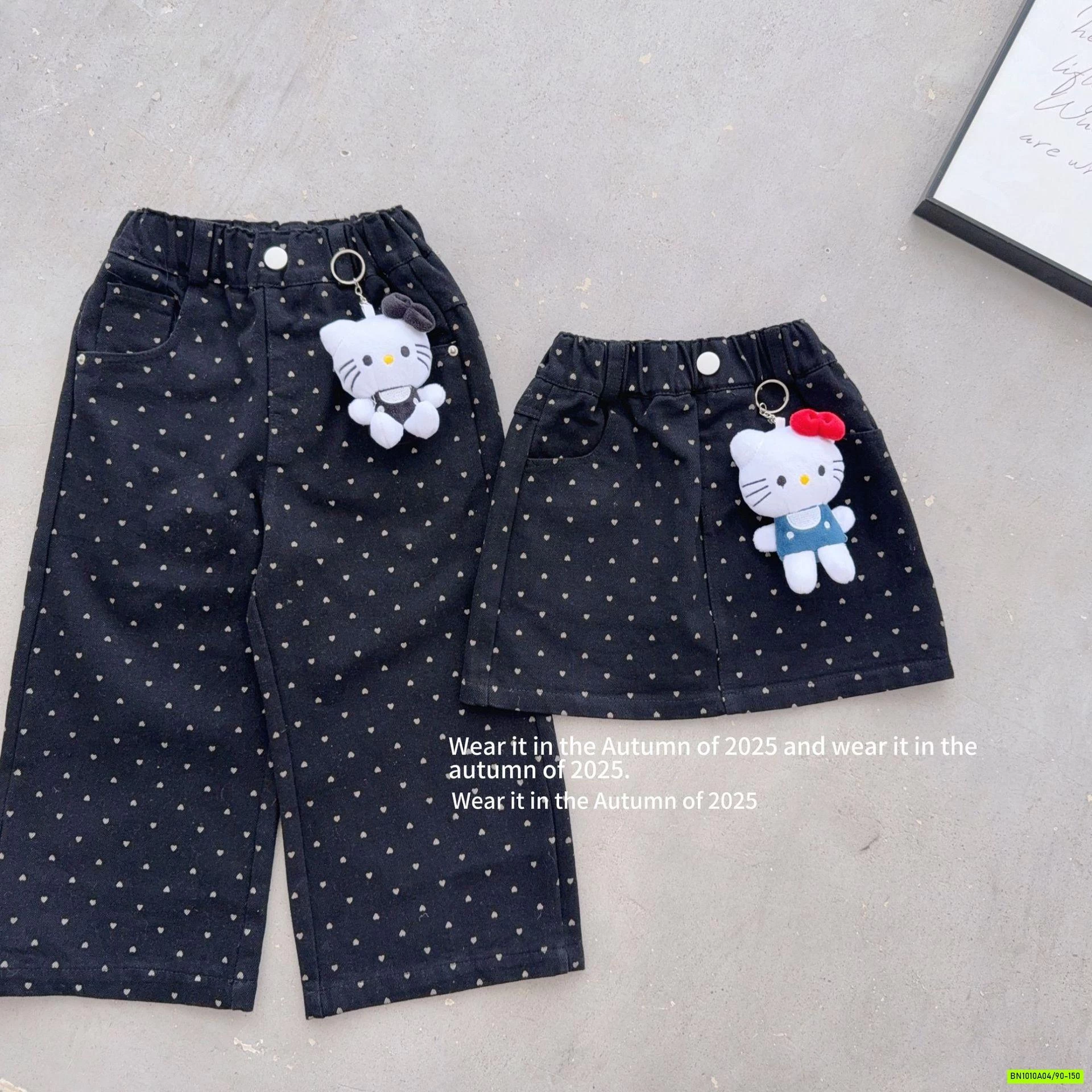 BỘ ĐÔI QUẦN CHÂN VÁY CHẤM BI T&QKIDS