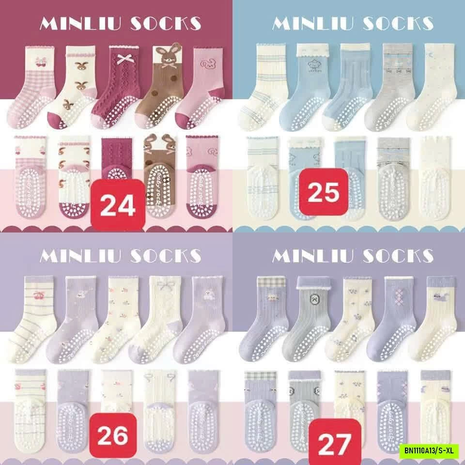 SET 5 ĐÔI TẤT CHỐNG TRƯỢT MINLIU