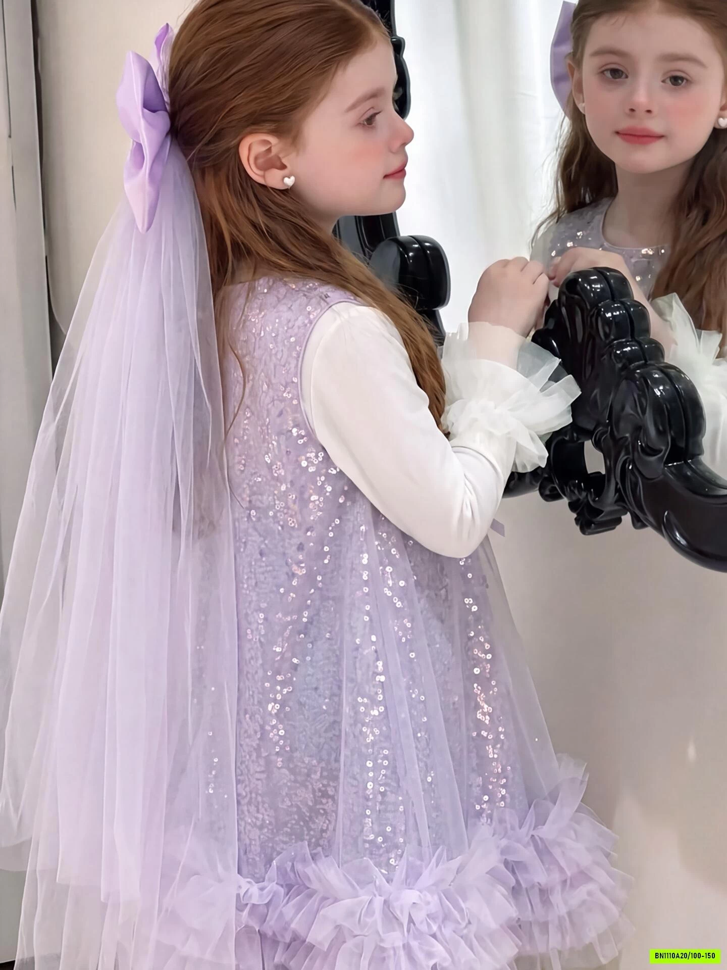 ĐẦM VOAN CÔNG CHÚA TÍM BLING