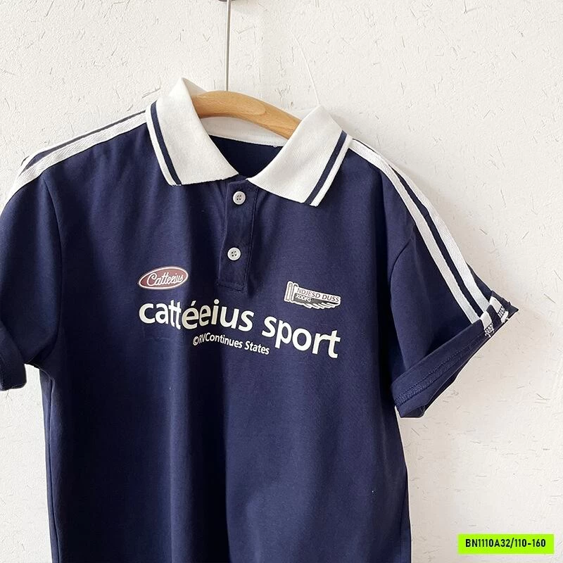 ÁO POLO SPORT SỌC VAI NGẮN TAY