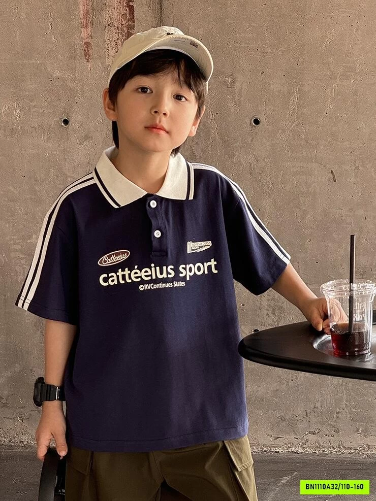 ÁO POLO SPORT SỌC VAI NGẮN TAY
