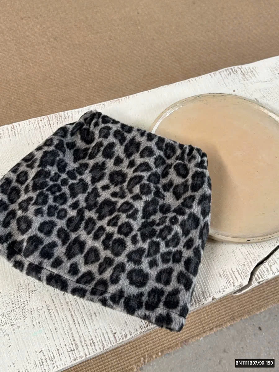 SÉT ÁO NỈ CROPTOP MIX CHÂN VÁY DA BEO