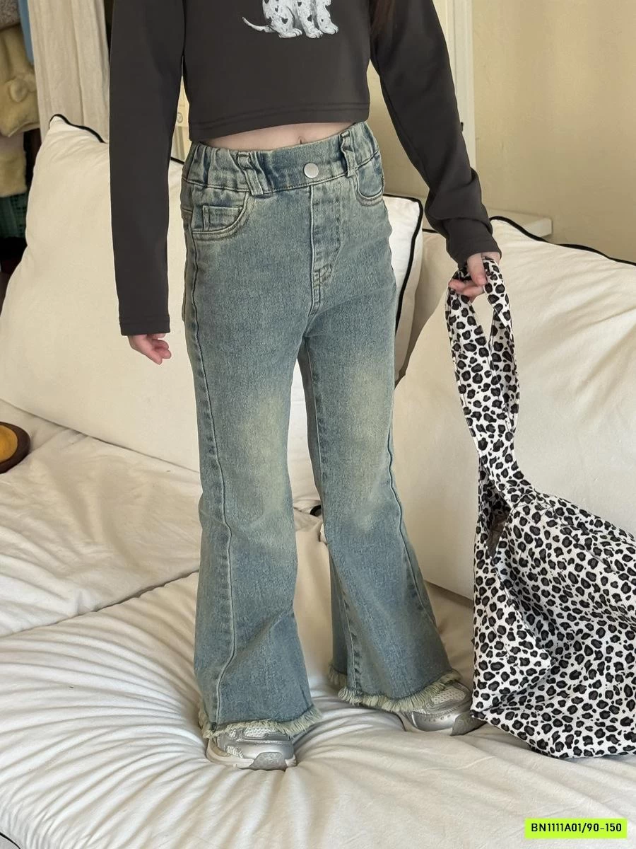 JEANS LOE TUA GẤU CẠP CHUN