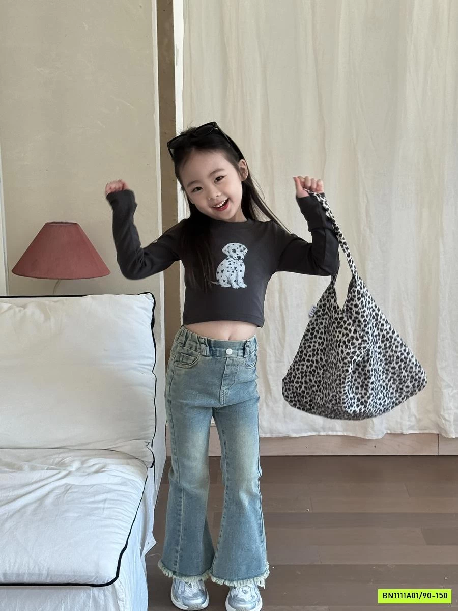 JEANS LOE TUA GẤU CẠP CHUN