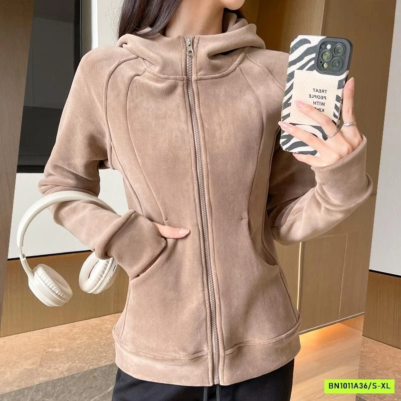 KHOÁC NỈ NHUNG LIỀN MŨ SIÊU ẤM