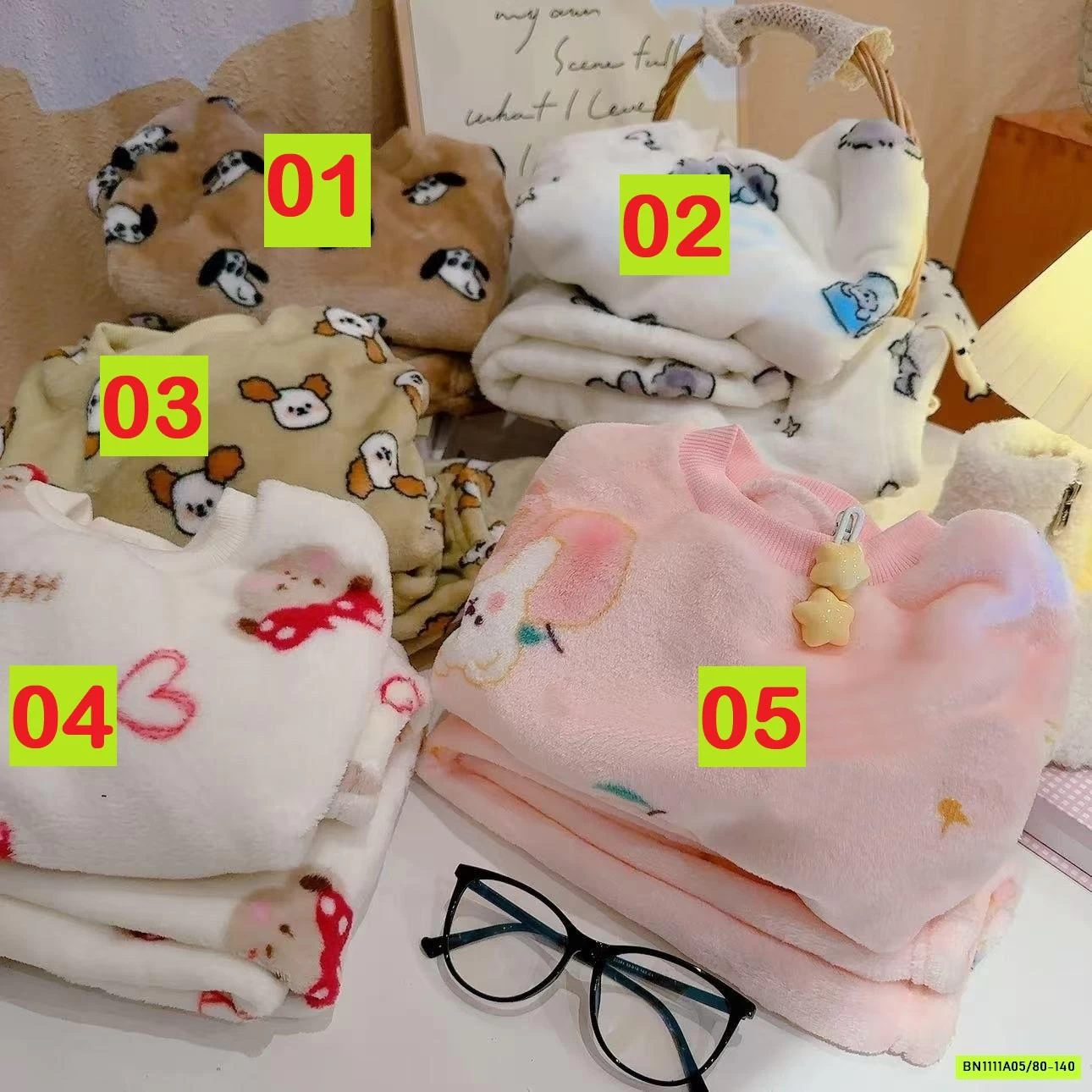 BỘ BĂNG LÔNG IN HÌNH CHO BÉ