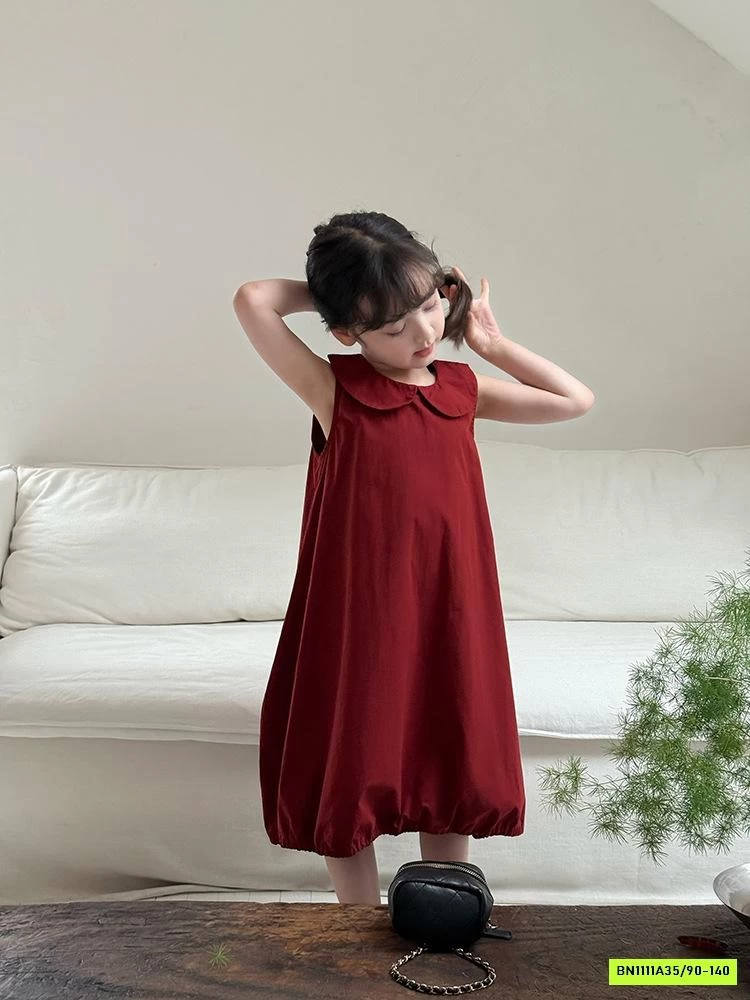 ĐẦM BÍ ĐỎ CỔ SEN 25E021 AMBB