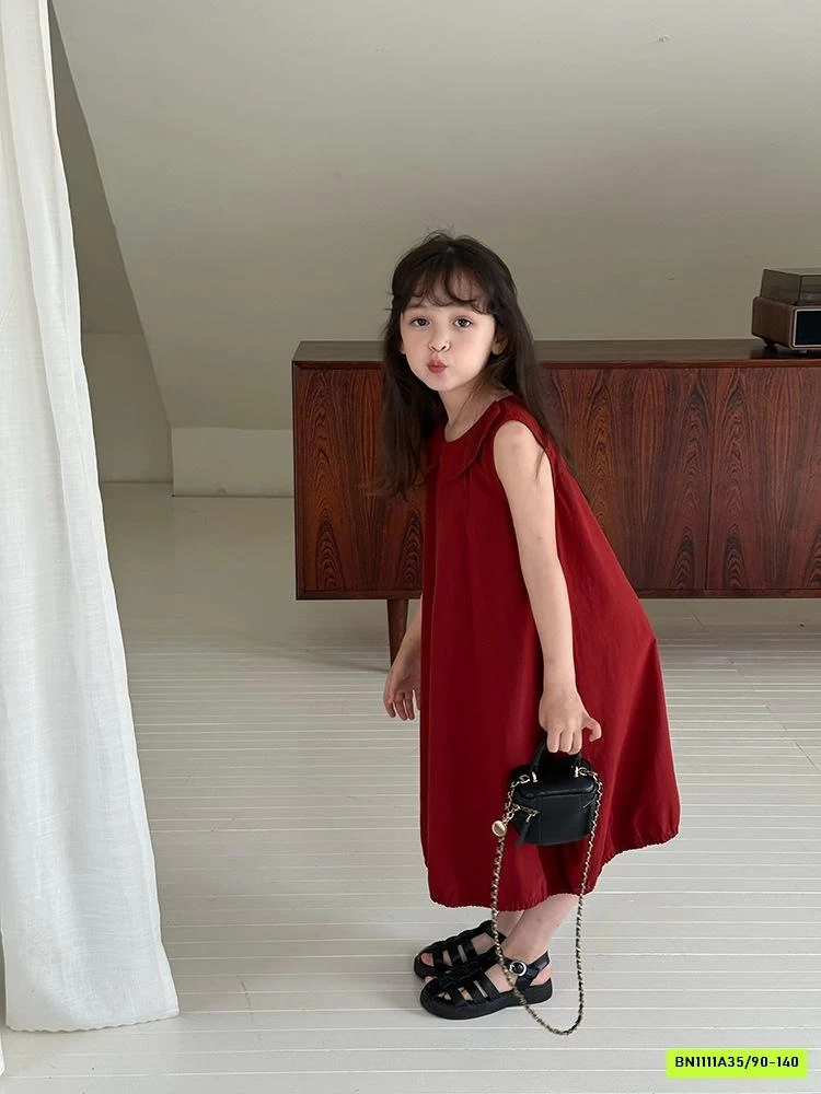 ĐẦM BÍ ĐỎ CỔ SEN 25E021 AMBB